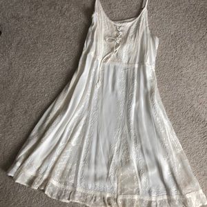 Slip Dress with Embroidery
